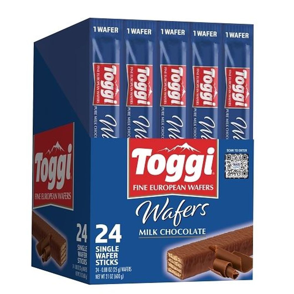 Toggi Fine European Milk Chocolate Wafer, 0.88 Ounce -- 96 Per Case