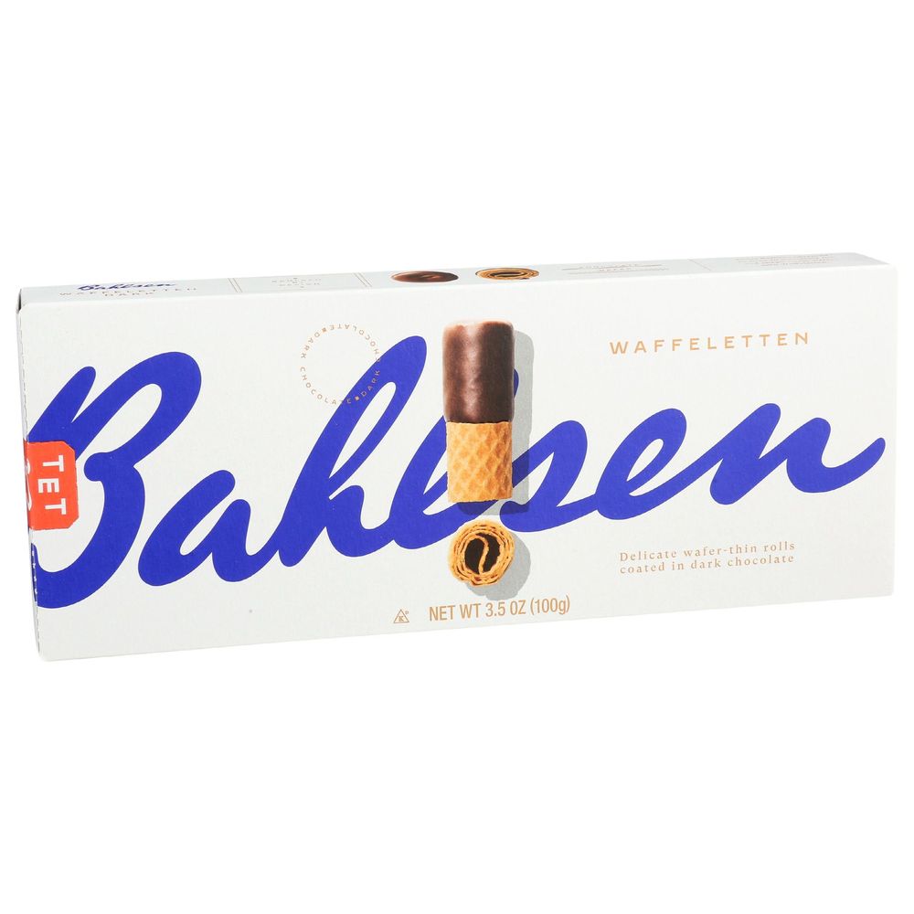 Bahlsen Waffeletten Dark Chocolate Wafer Rolls, 3.5 Ounce -- 12 Per Case