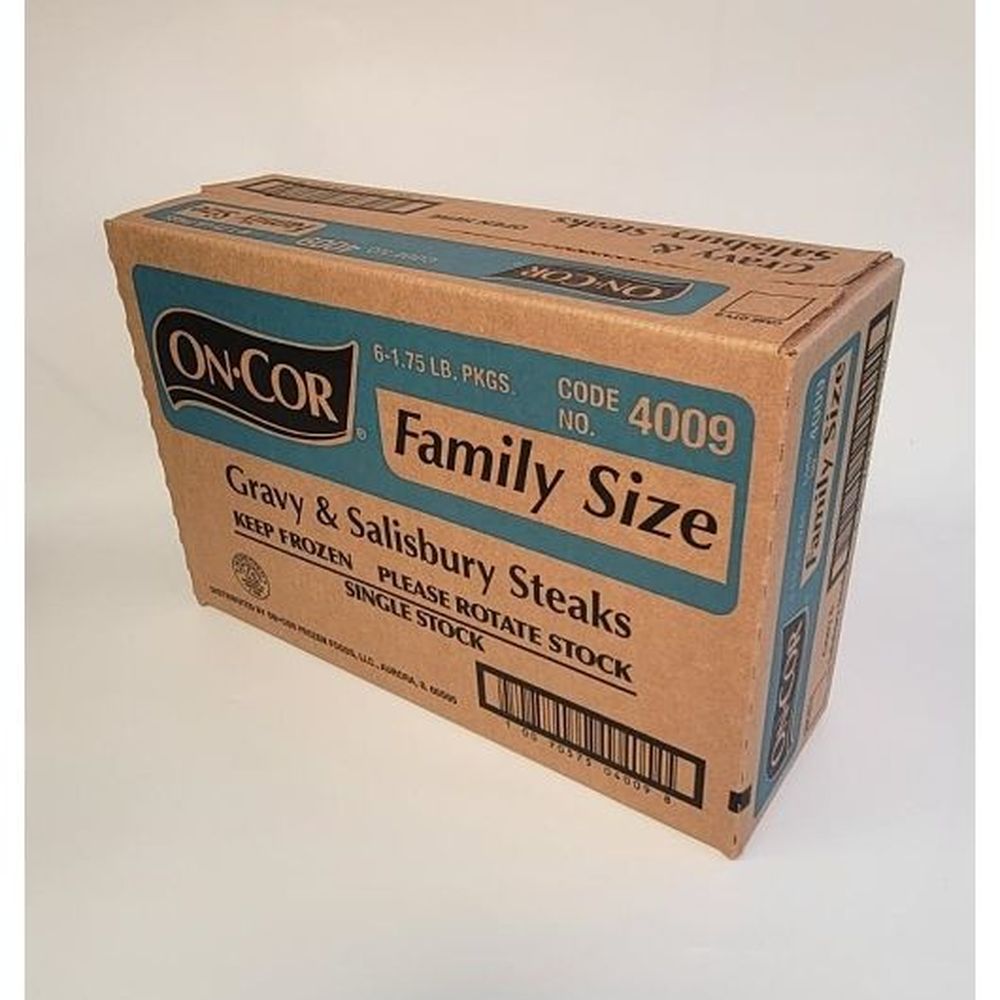 On Cor Salisbury Steaks With Gravy, 28 Ounce -- 6 Per Case