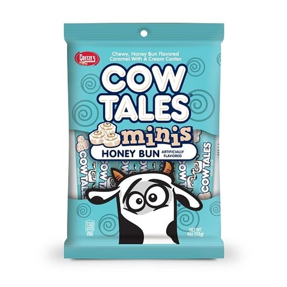 Cow Tales Minis Honey Bun Chewy Candy Stick, 4 Ounce -- 12 Per Case