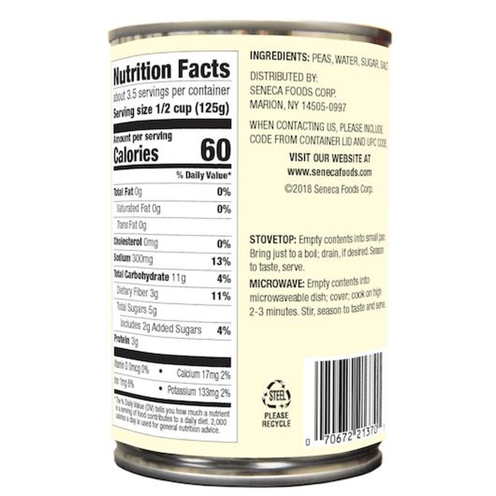 Tendersweet Medium Early Sweet Peas, 15 Ounce -- 24 Per Case