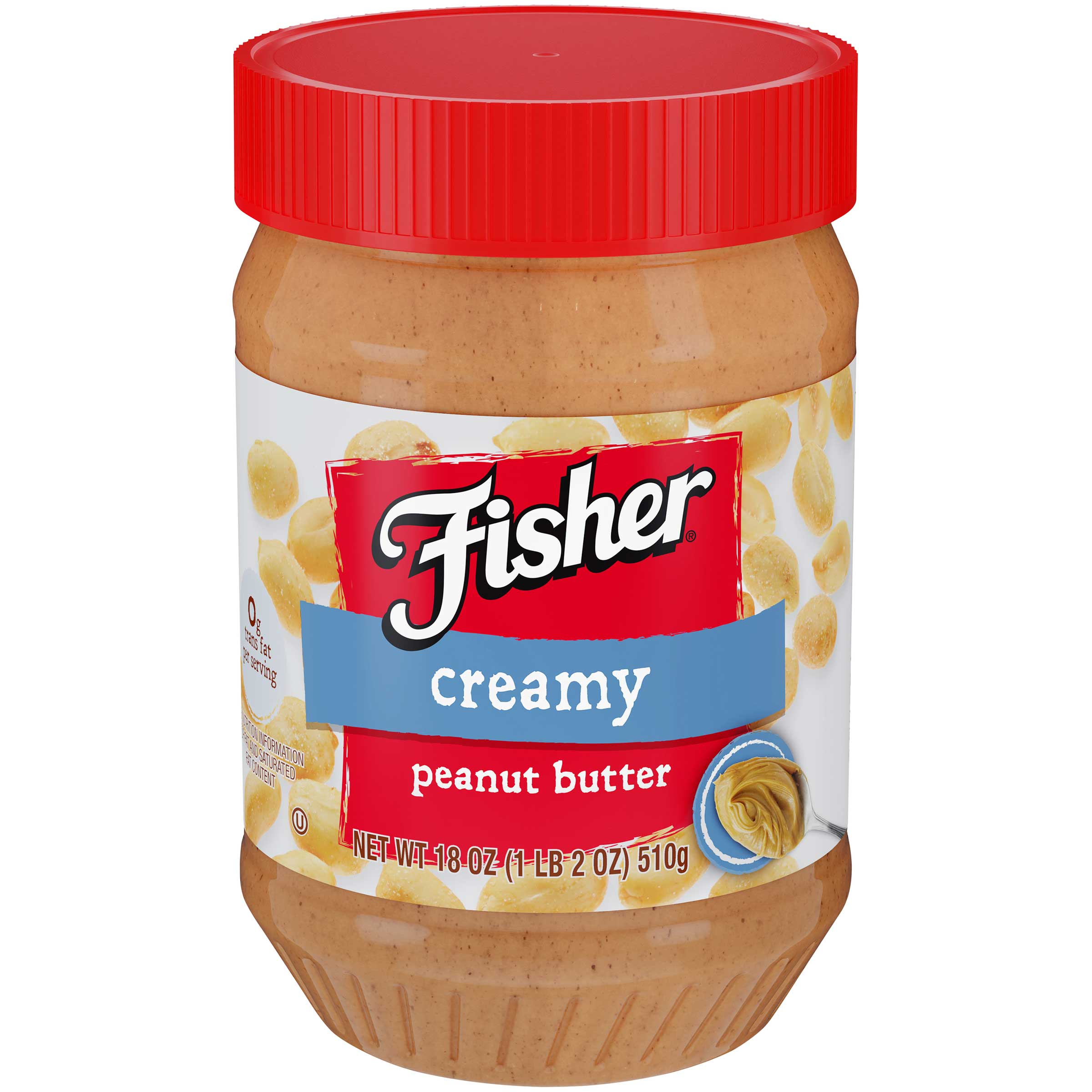 Fisher Creamy Peanut Butter, 18 Ounce -- 12 Per Case