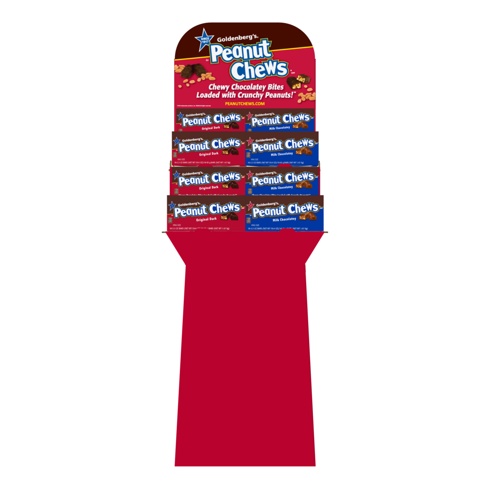 Goldenberg's Peanut Chews Combo Pack, 3.3 Ounce -- 72 Per Case
