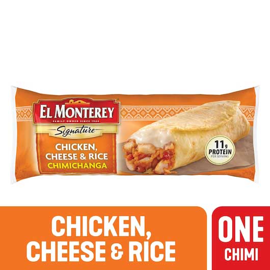 El Monterey All Natural Chicken, Monterey Jack Cheese And Rice Chimichanga, 0.312 Pound -- 24 Per Case