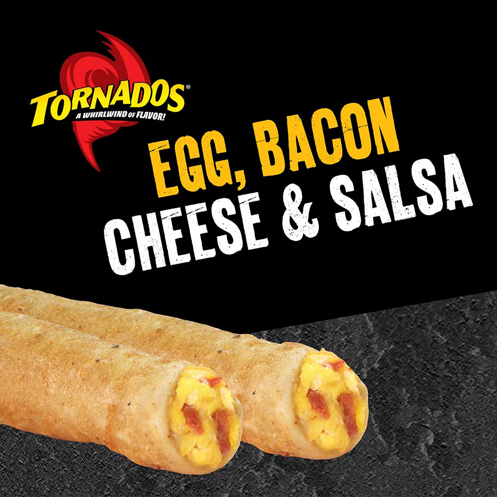 Tornados Egg Bacon Cheese & Salsa, 3 Ounce -- 24 per case.