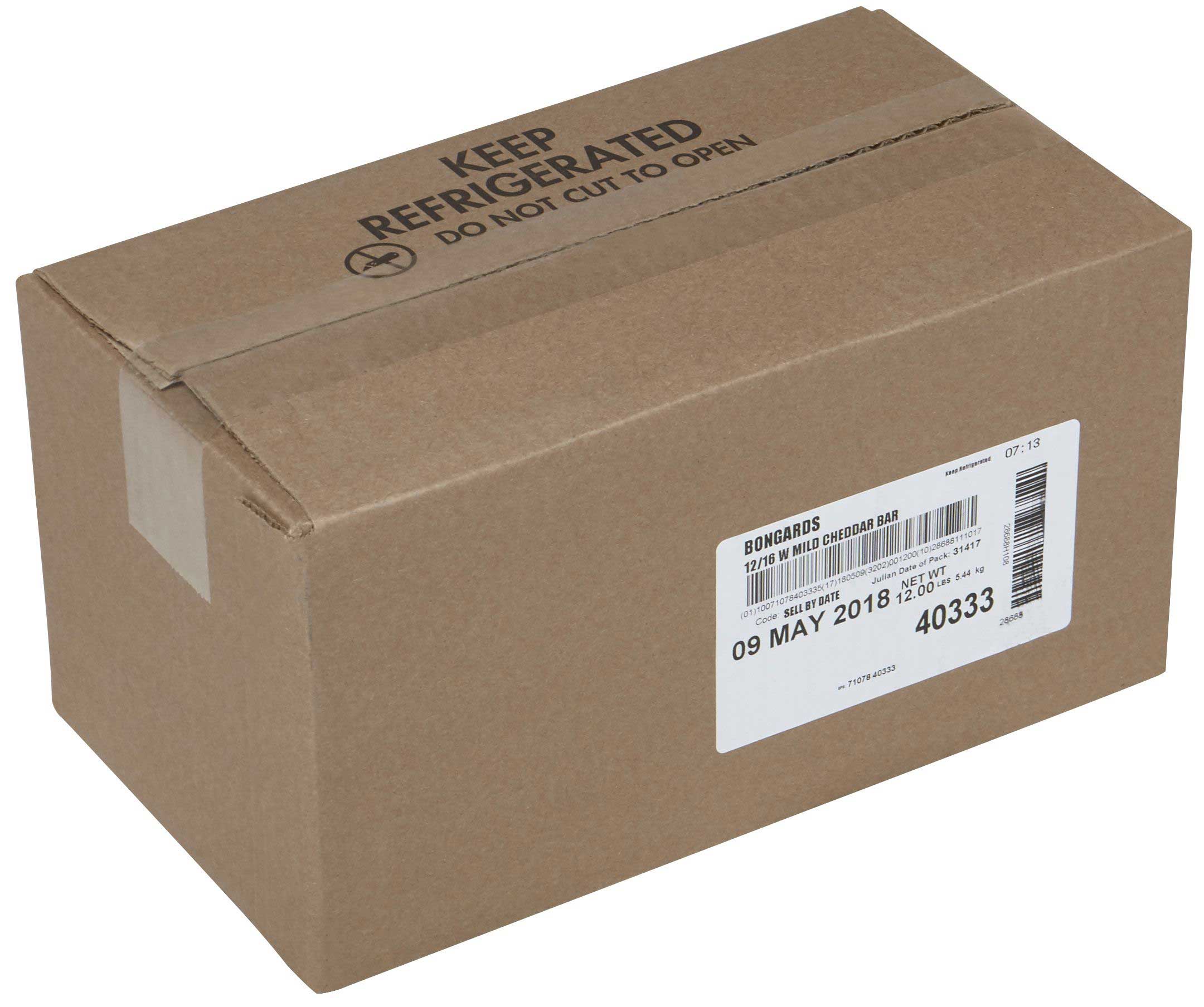 Bongards White Cheddar Cheese Block, 1 Pound 12 per case.