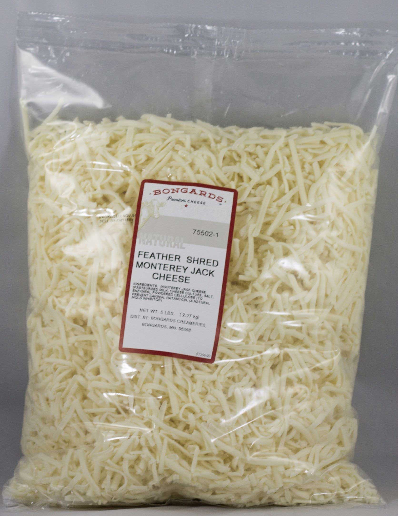 Bongards Monterey Jack Feather Shred Cheese, 5 Pound -- 20 Per Case