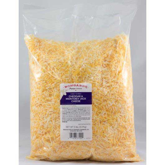 Bongards Monterey Jack And Cheddar Fancy Cheese Shred, 5 Pound -- 4 Per Case