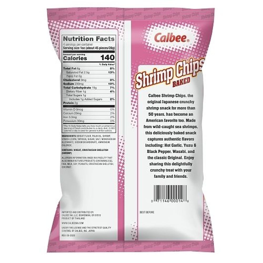 Calbee Original Shrimp Chips, 4 Ounce -- 6 Per Case