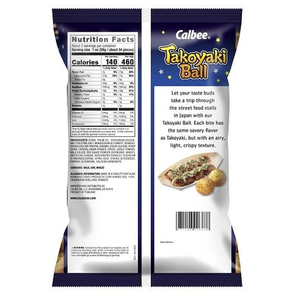 Calbee Original Takoyaki Ball, 3.17 Ounce -- 6 Per Case
