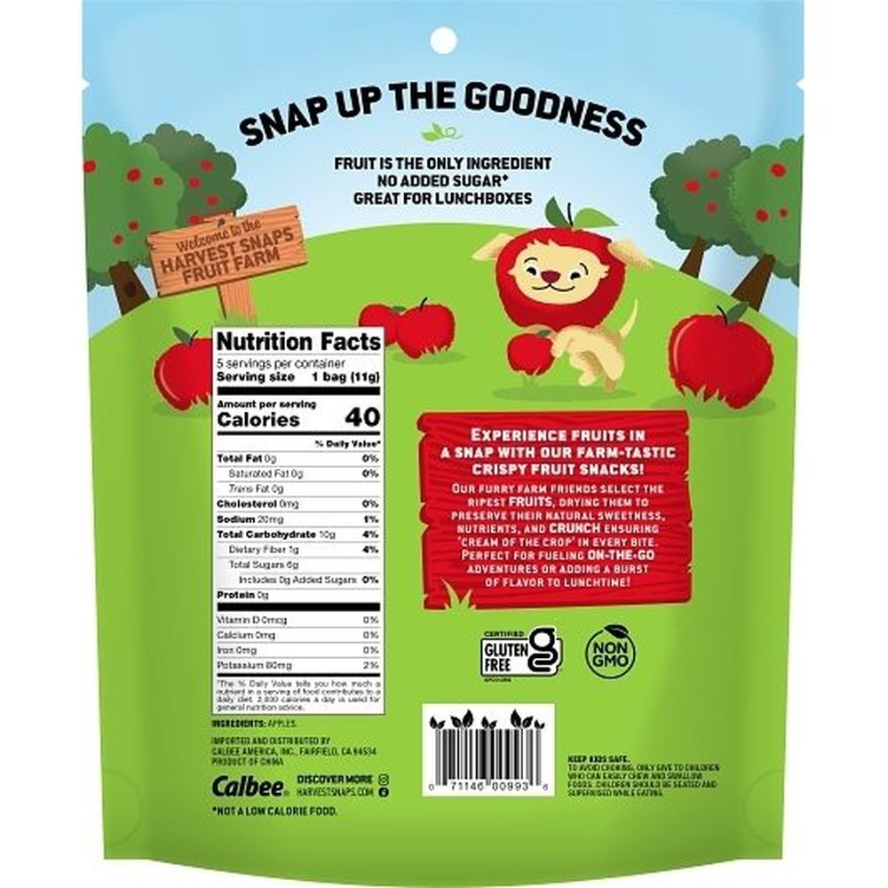 Harvest Snaps Crispy Apples for Kids, 1.95 Ounce - 12 per case