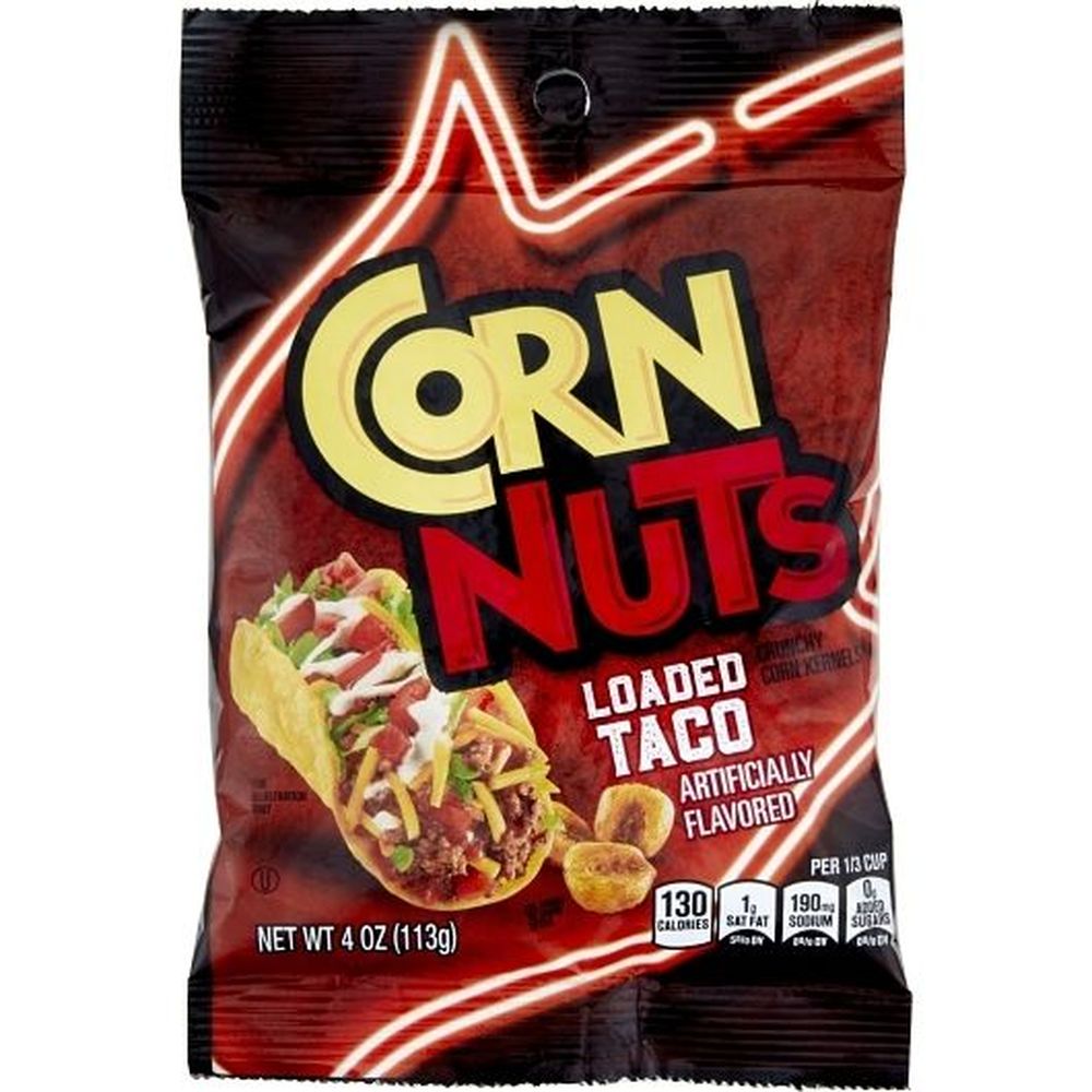 Corn Nuts Loaded Taco Crunchy Corn Kernels, 4 Ounce -- 12 Per Case