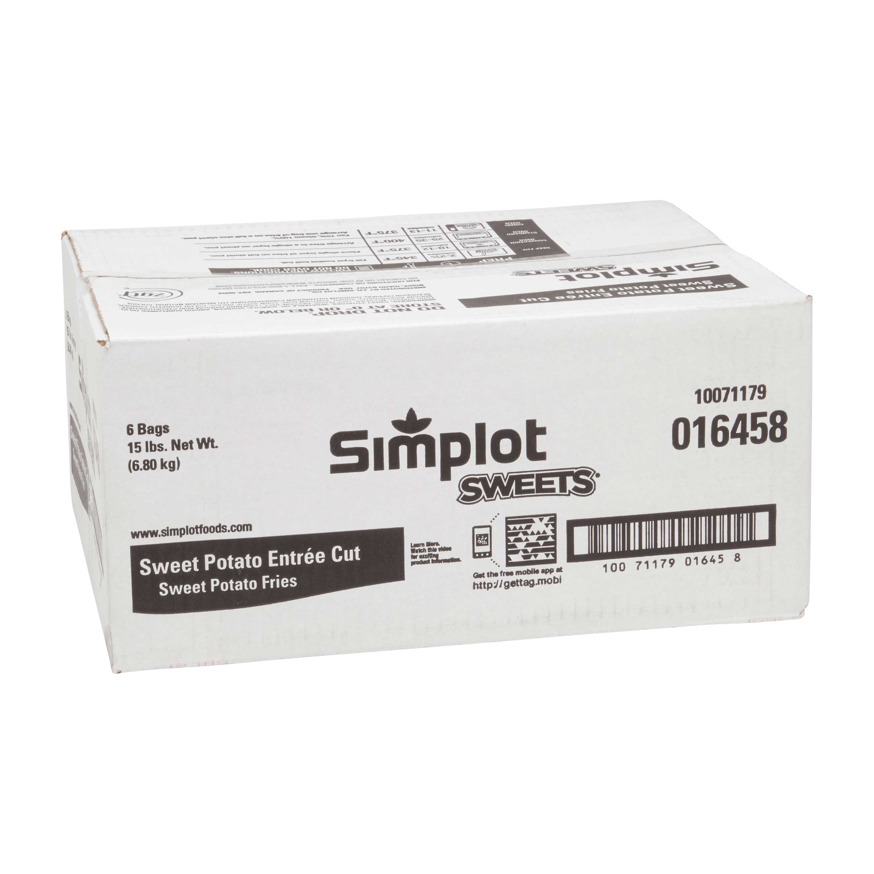 Simplot Colors Simplot Sweets Entree Cut Potato Fry, 2.5 Pound -- 6 per case