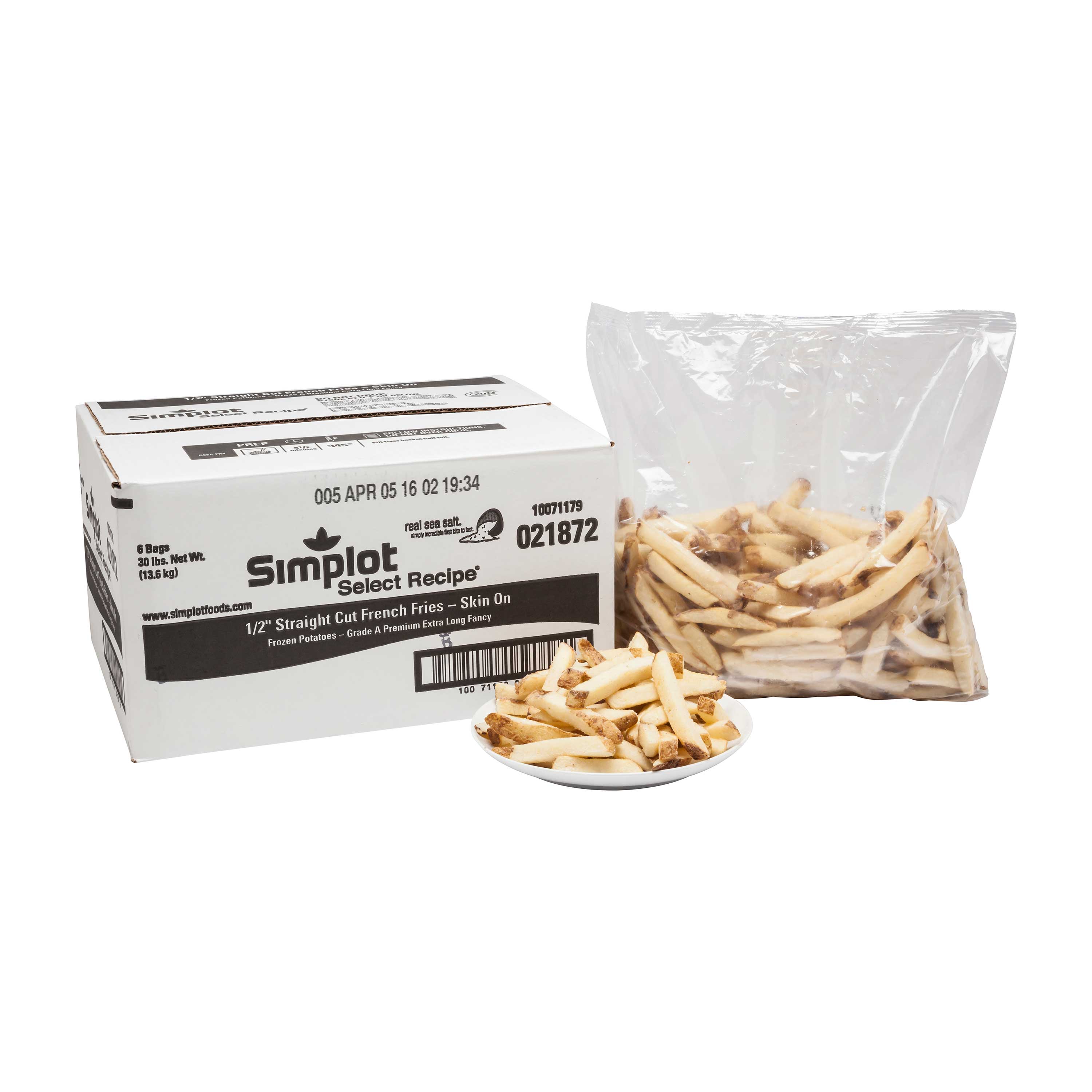 Simplot Select Recipe Skin On Potato French Fry, 5 Pound -- 6 per case.