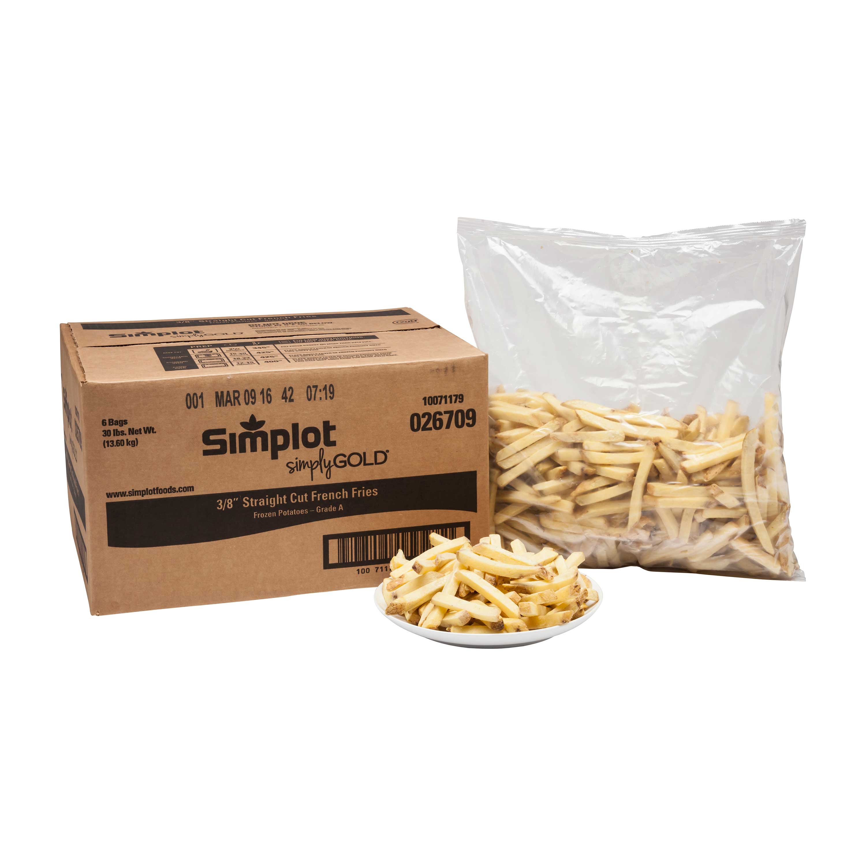 Simplot Simply Gold Skin On Potato Fries, 5 Pound 6 per case