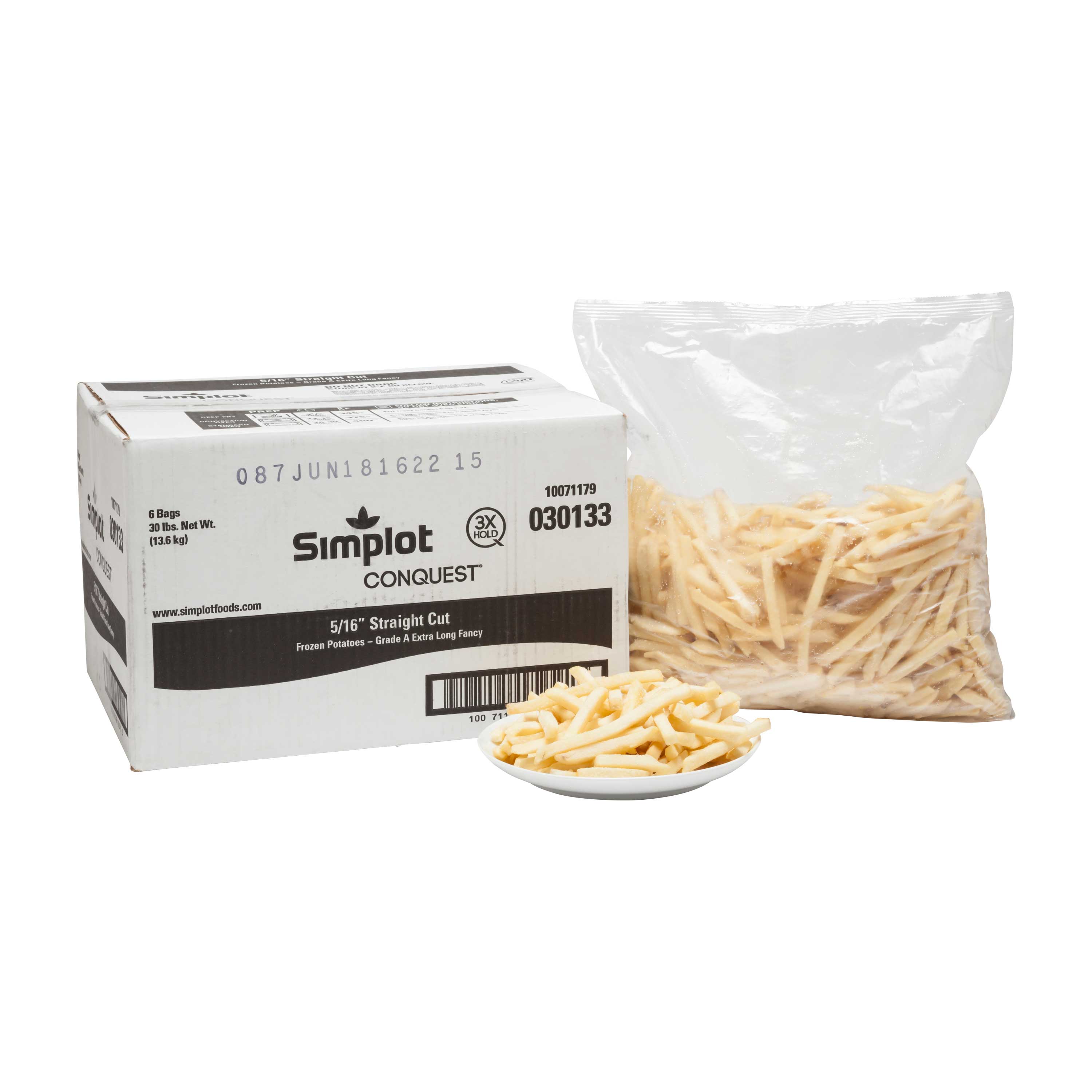 Simplot Conquest Straight Cut Fries Case | FoodServiceDirect