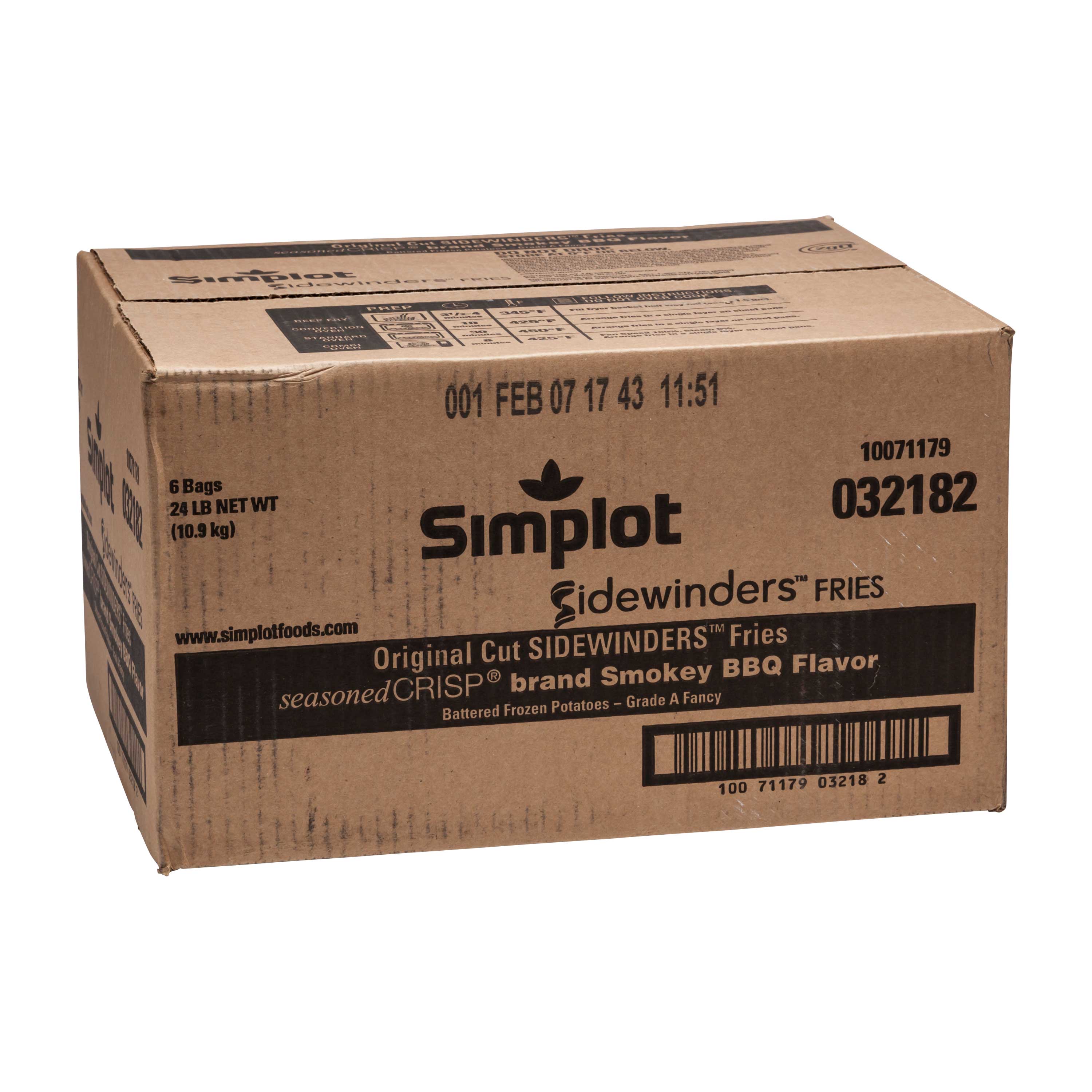 Simplot SeasonedCrisp BBQ Sidewinder Fries Case