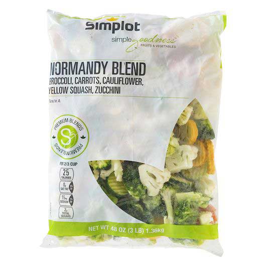 Simplot Simple Goodness Normandy Vegetable Blend, 3 Pound -- 8 Per Case