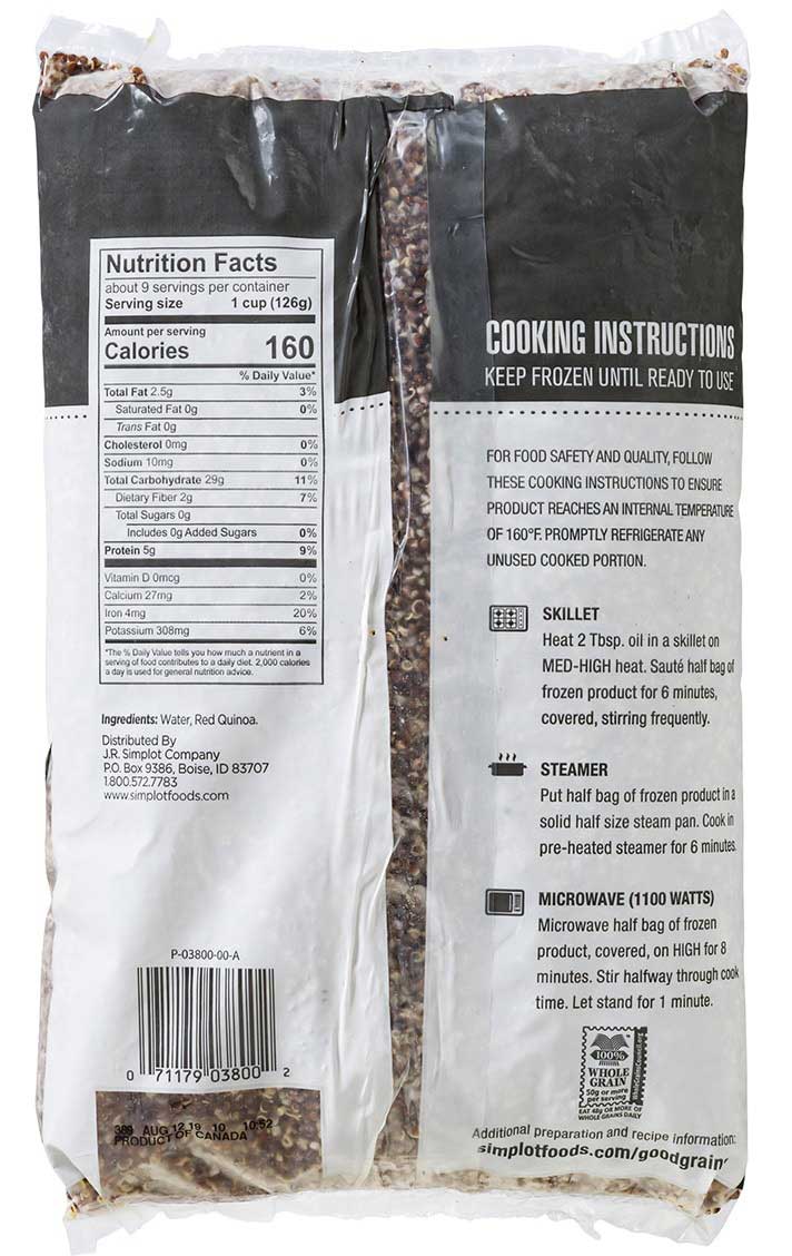 Simplot Good Grains Red Quinoa, 2.5 Pound -- 6 Per Case