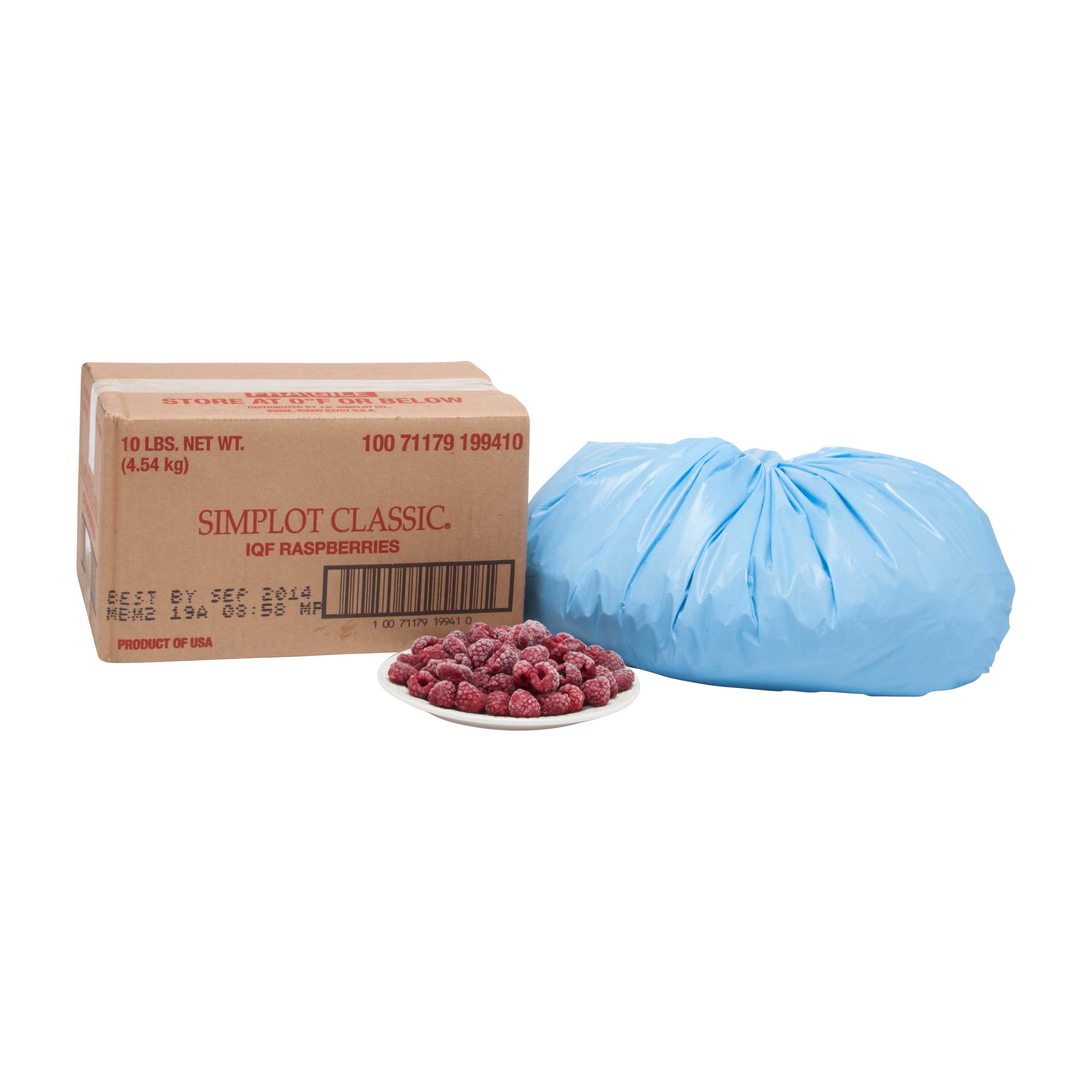Simplot Classic Raspberry Fruit, 10 Pound.