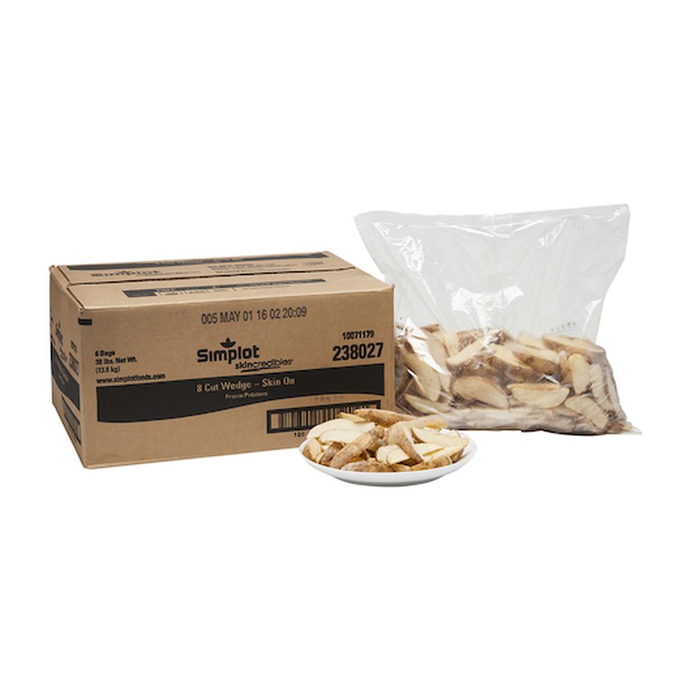 Simplot Skincredibles Potato Wedges, 5 Pound -- 6 per case