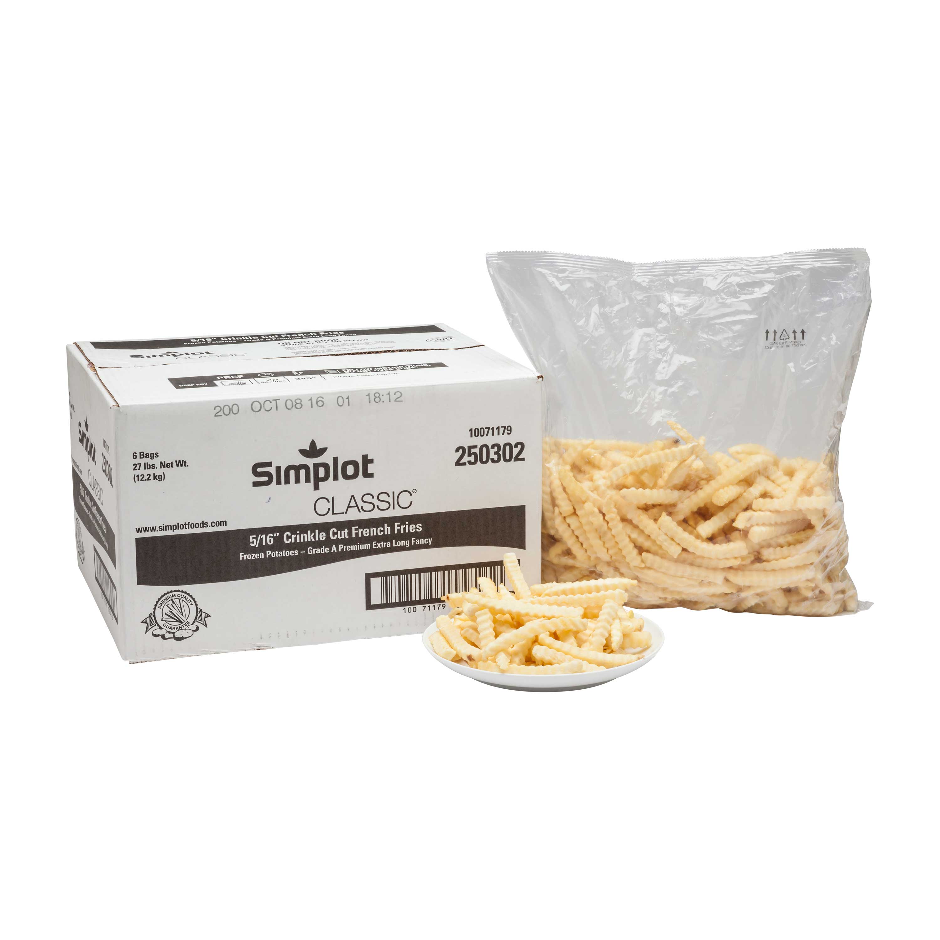 Simplot Classic Slimline Crinkle Cut French Fry Case