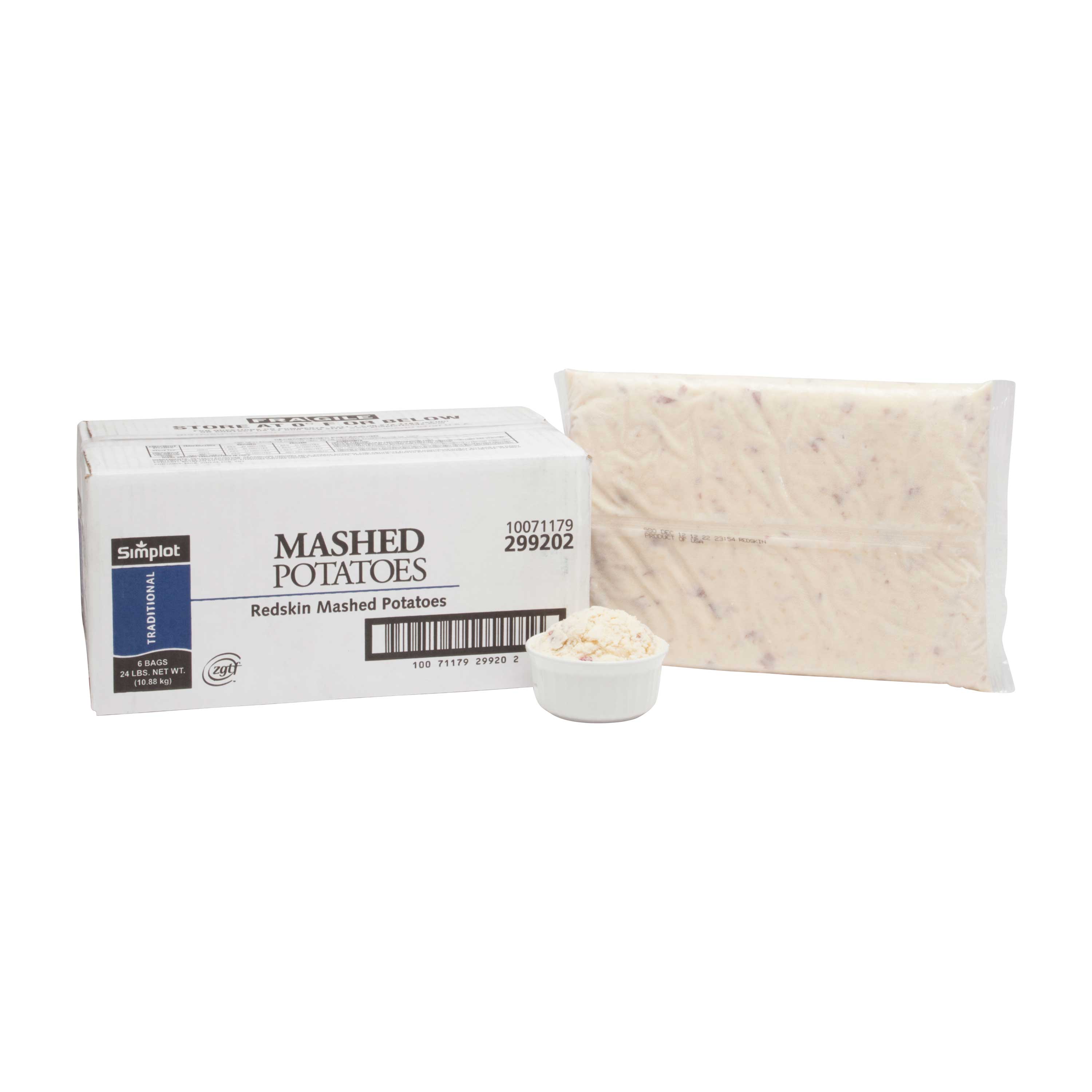 Simplot Traditional Redskin Mashed Potato, 4 Pound -- 6 per case.