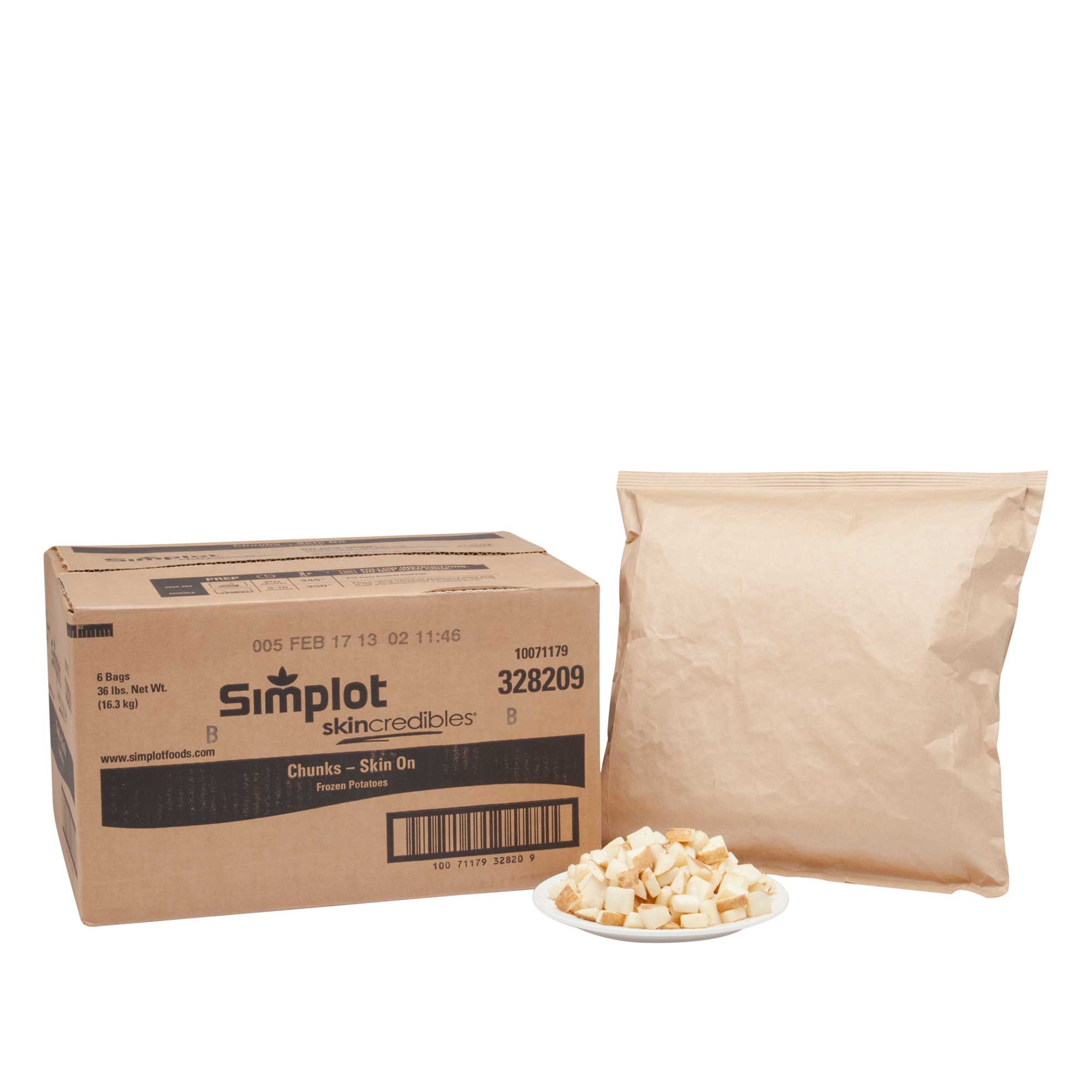 Simplot Skincredibles Chunks Hash BrownPotato, 6 Pound -- 6 per case.