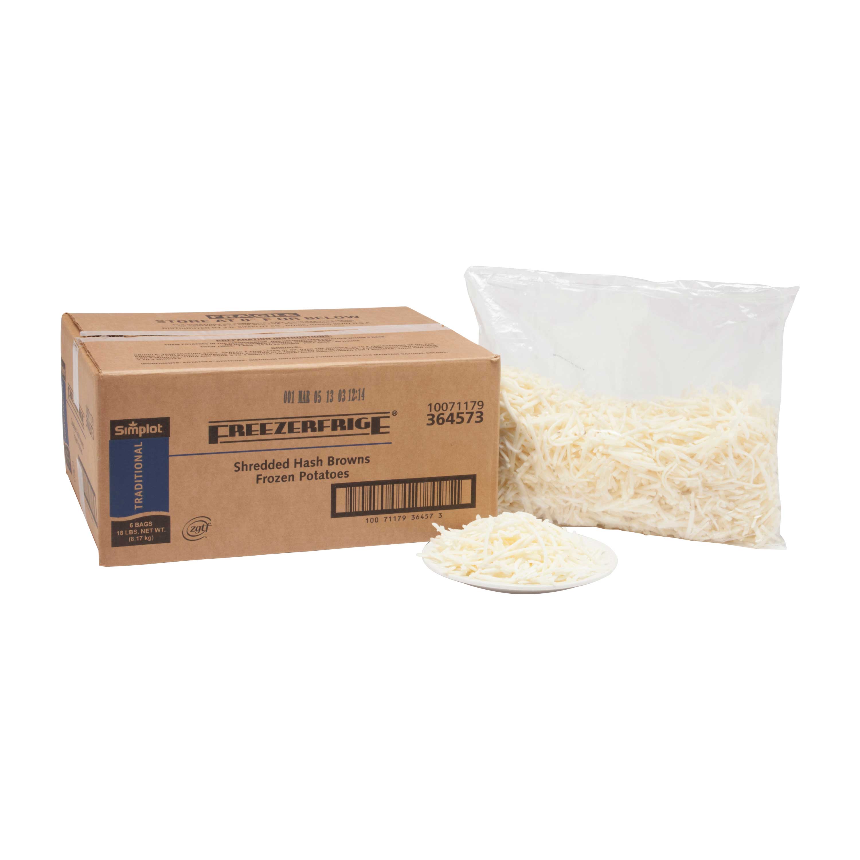 Simplot Freezerfrige Shredded Hash Browns Case | FoodServiceDirect