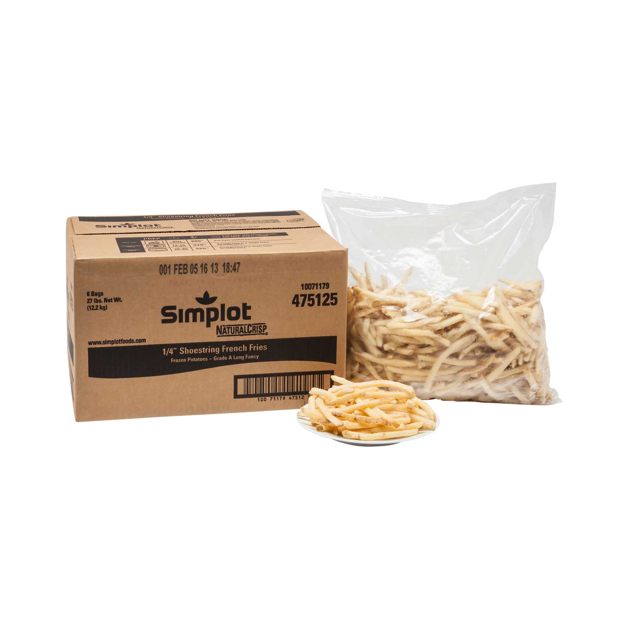 Simplot Natural Crisp Shoestring Straight Cut Potato French Fry, 4.5 ...