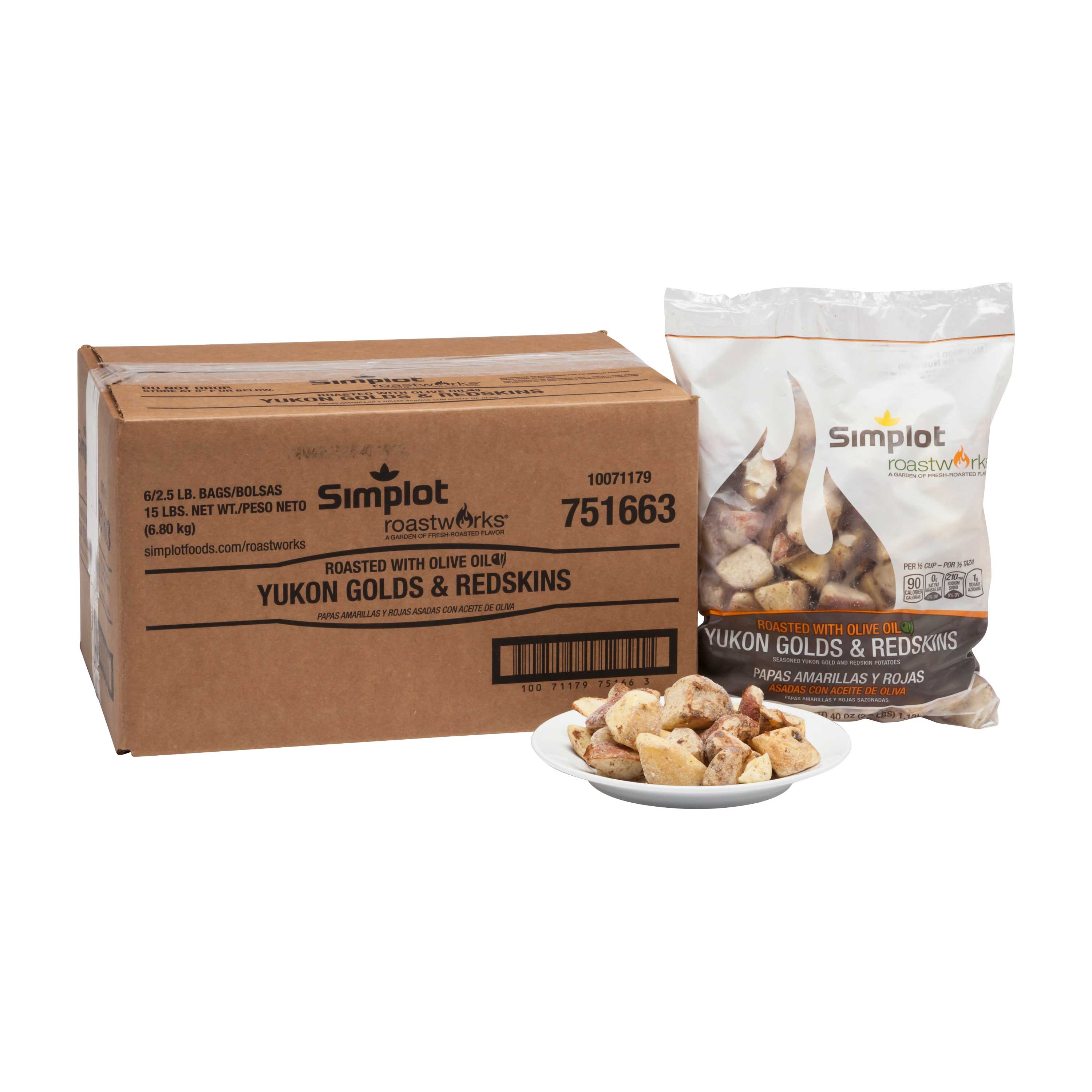 Simplot Yukon Gold and Redskin Roasted Potato Case | FoodServiceDirect