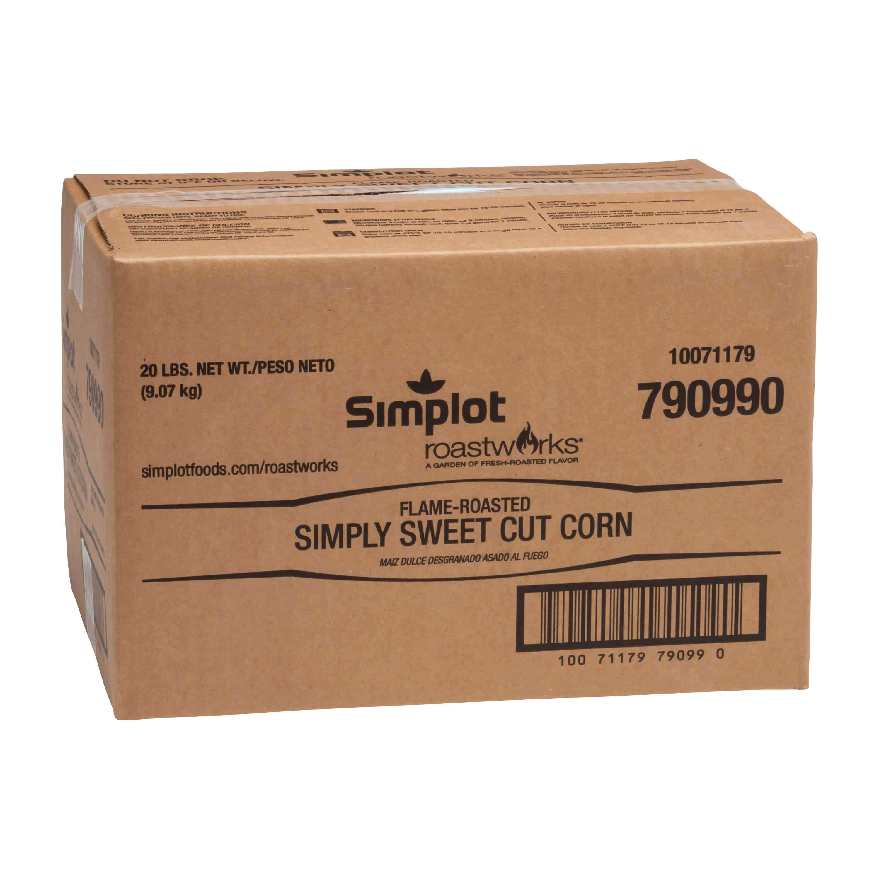 Simplot Roastworks Flame Roasted Simply Sweet Cut Corn, 20 Pound