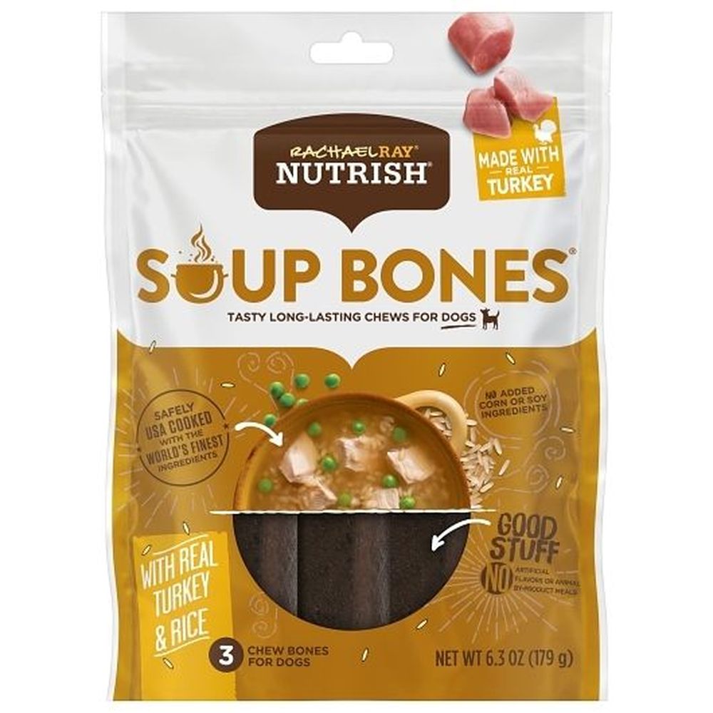 Rachel Ray Soup Bones Turkey And Rice Flavor Dog Treats, 6.3 Ounce -- 8 Per Case