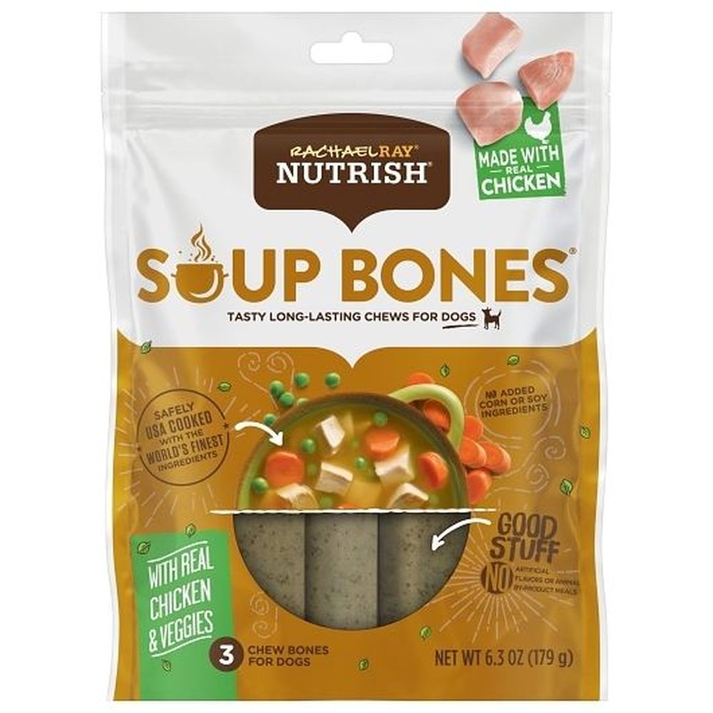Rachel Ray Soup Bones Chicken And Veggies Flavor Dog Treats, 6.3 Ounce -- 8 Per Case