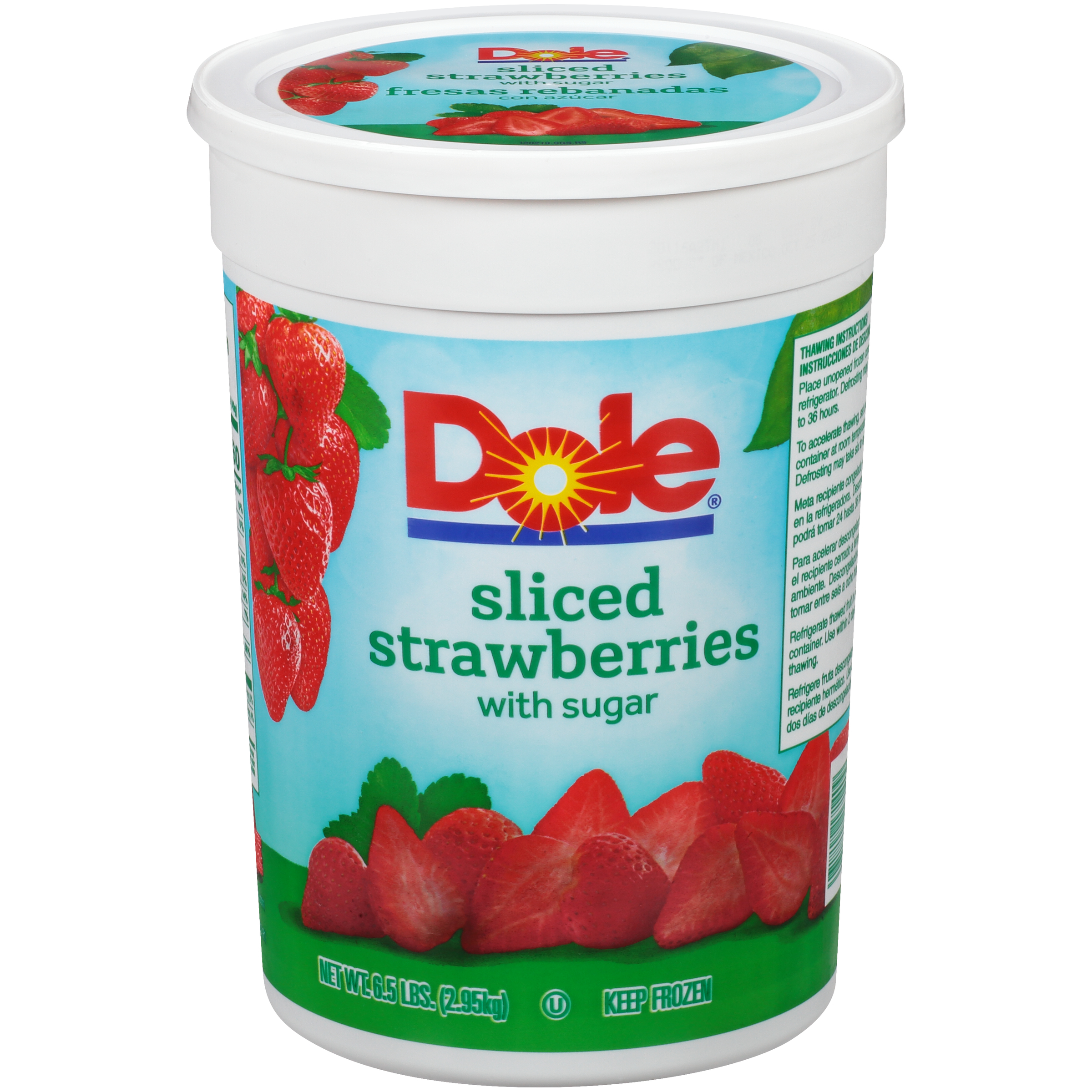 Dole Dry Sugar Sliced Strawberries, 104 Ounce -- 6 Per Case