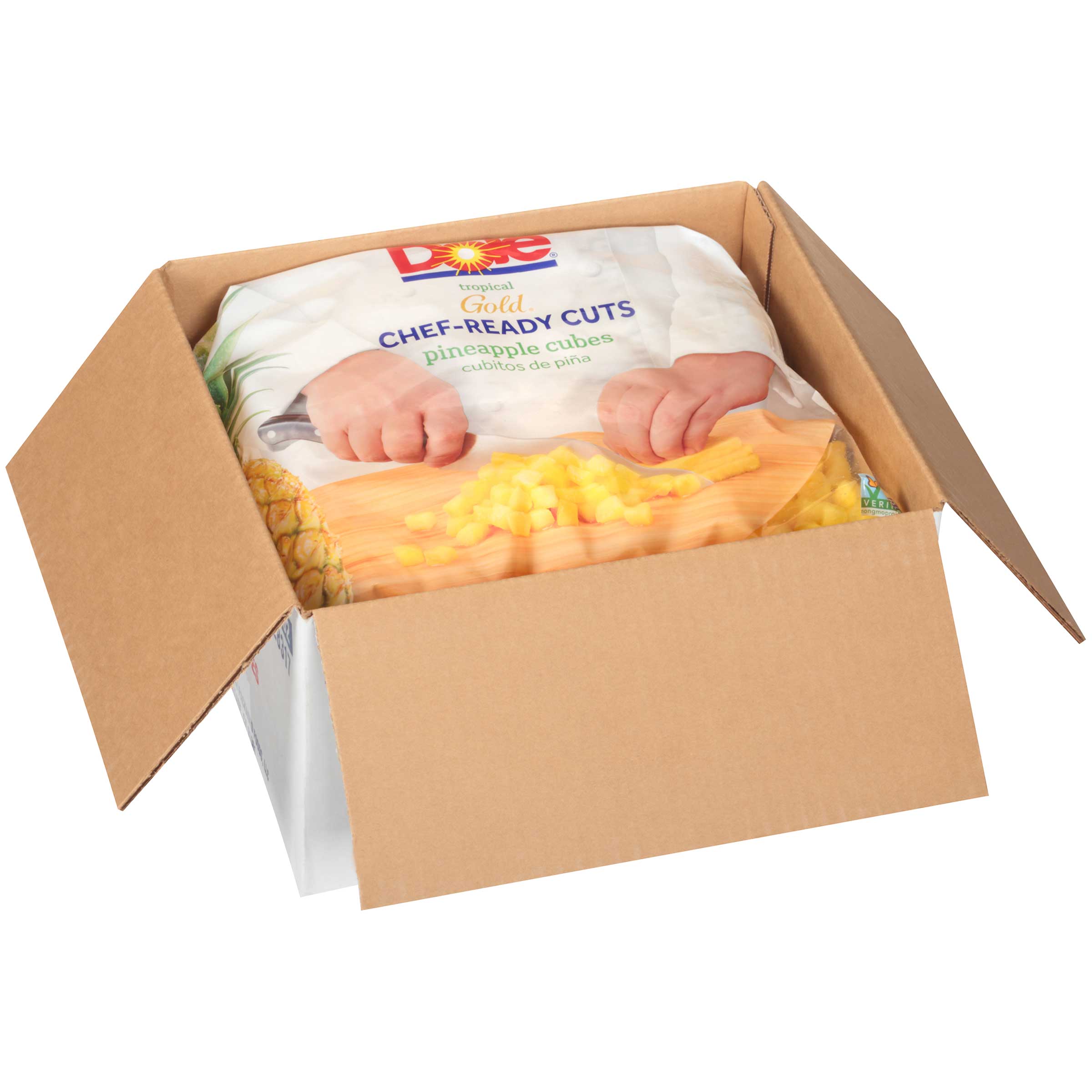 Dole Individual Quick Frozen Cubed Pineapple, 5 Pound -- 2 per case.