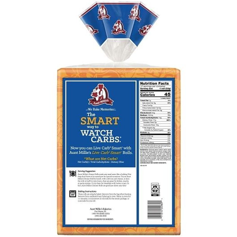 Live Carb Smart Hawaiian Dinner Roll, 12 Count -- 12 Per Case