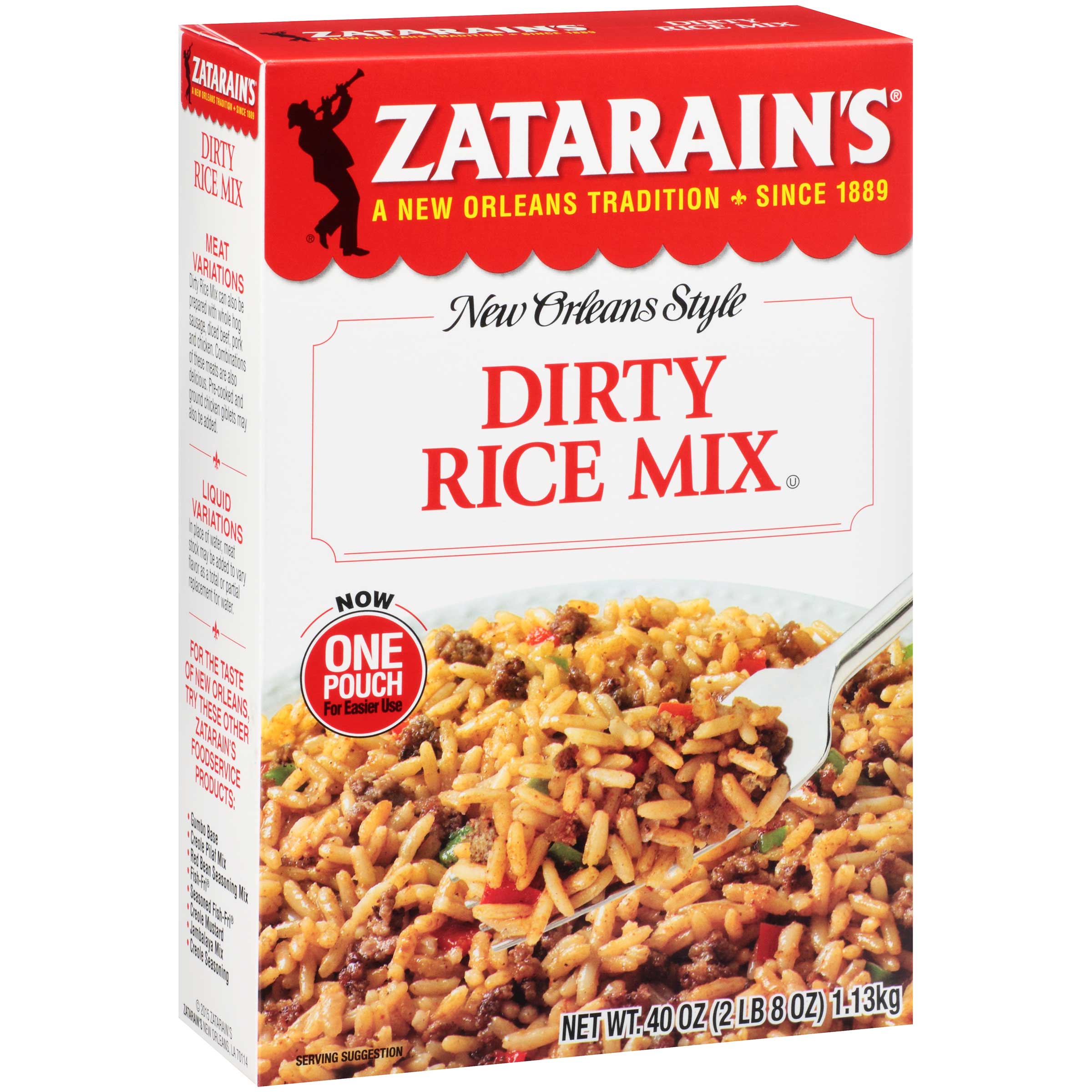 Zatarain`s Dirty Rice Mix, 40 oz. -- 8 per case
