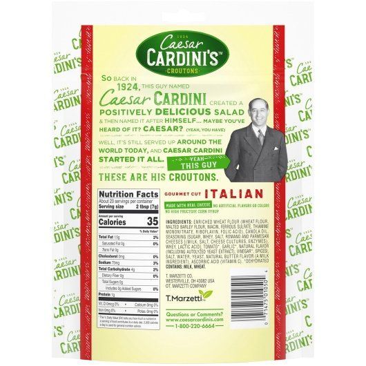 Cardini's Gourmet Cut Italian Croutons, 5 Ounce -- 12 Per Case