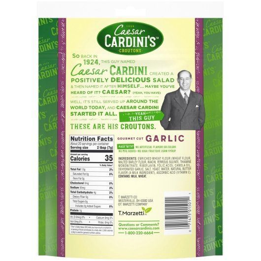 Cardini's Garlic And Butter Flavored Croutons, 5 Ounce -- 12 Per Case