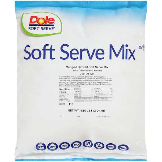 Dole Mango Soft Serve Mix, 4.5 Pound -- 4 Per Case