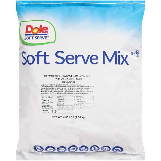 Dole Strawberry Soft Serve Mix, 4.5 Pound -- 1 Each