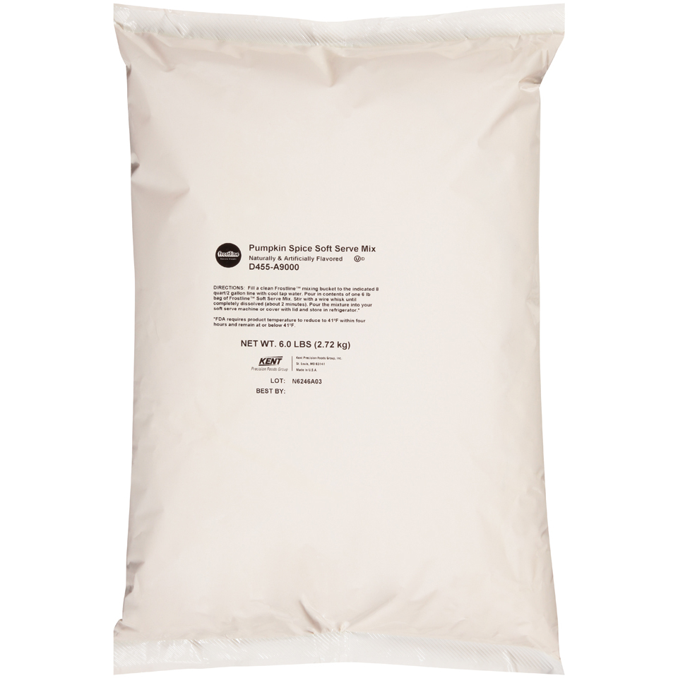Frostline Pumpkin Spice Soft Serve Mix, 6 Pound -- 4 Per Case