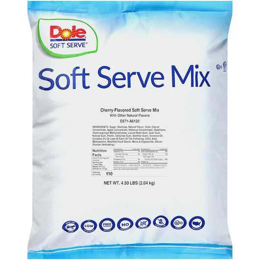 Dole Cherry Soft Serve Mix, 4.5 Pound -- 4 per case