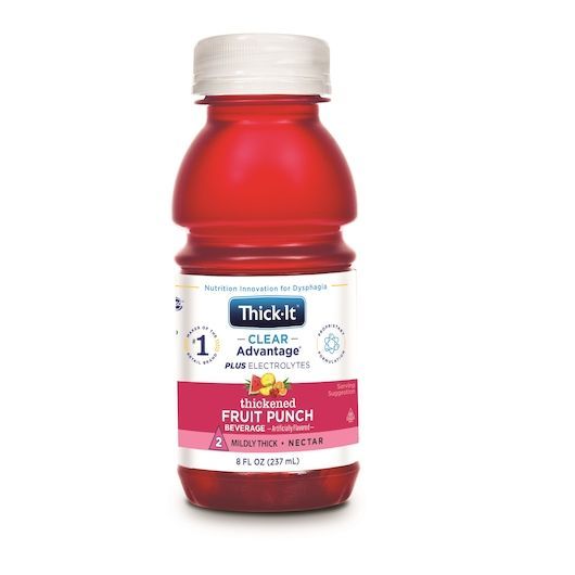 Thick-it Clear Advantage Mildly Thick Fruit Punch Flavored Beverage, 8 Fluid Ounce -- 24 Per Case