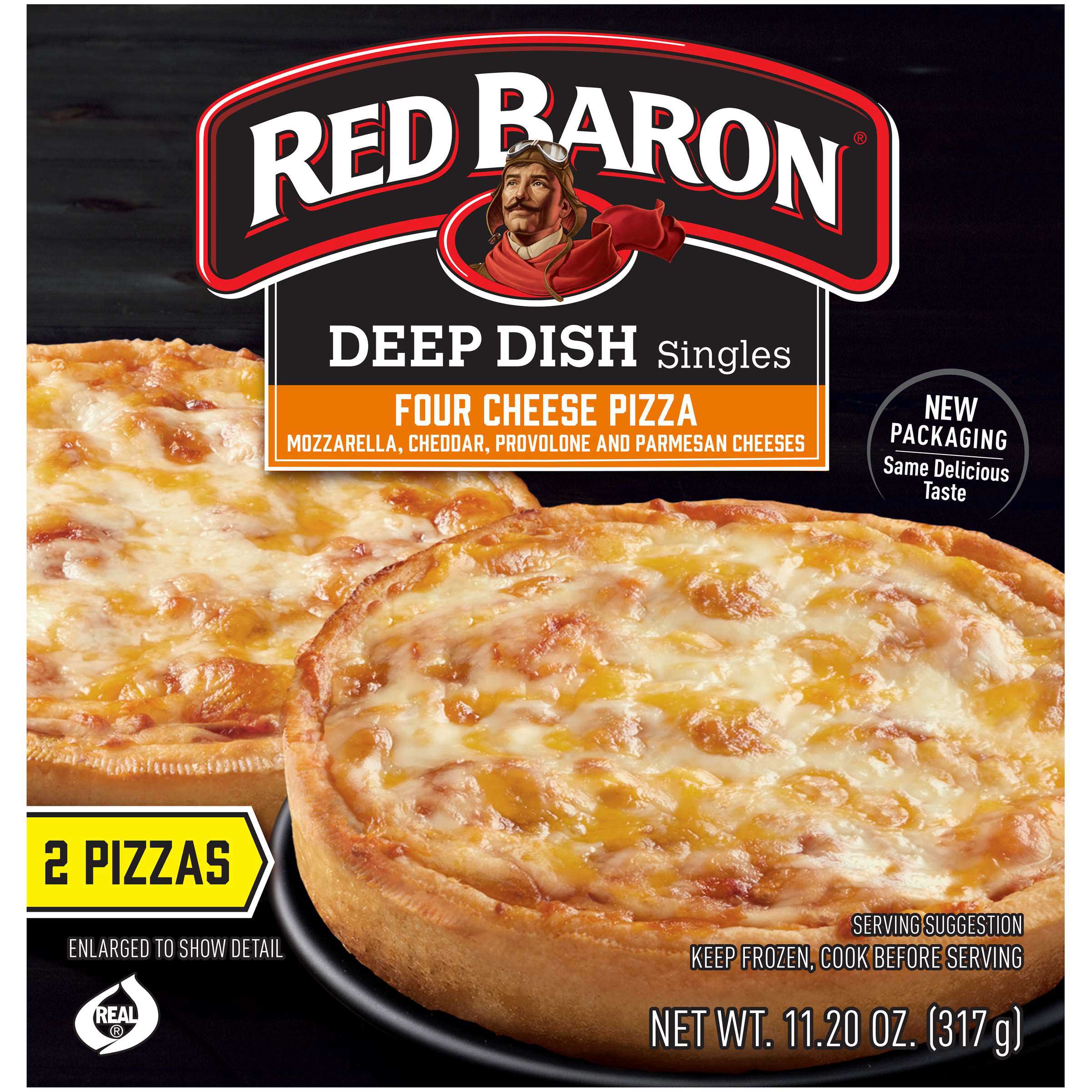 Red Baron Single 4 Cheese Deep Dish Pizza, 5 inch -- 12 per case.