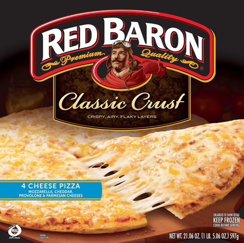 Red Baron Four Cheese Classic Crust Pizza, 21.06 Ounce -- 16 Per Case