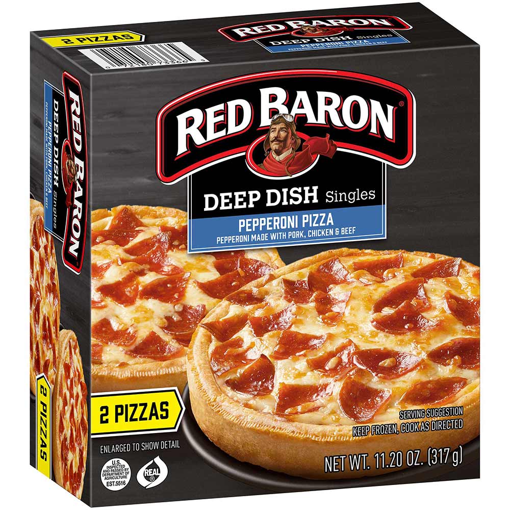 Red Baron Deep Dish Singles Pepperoni Pizza, 11.2 Ounce -- 12 Per Case