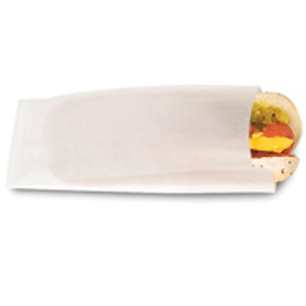 Bagcraft Grease Resistant White Hot Dog Bag, 3.5 X 1.5 X 8.5 Inch -- 6000 Per Case