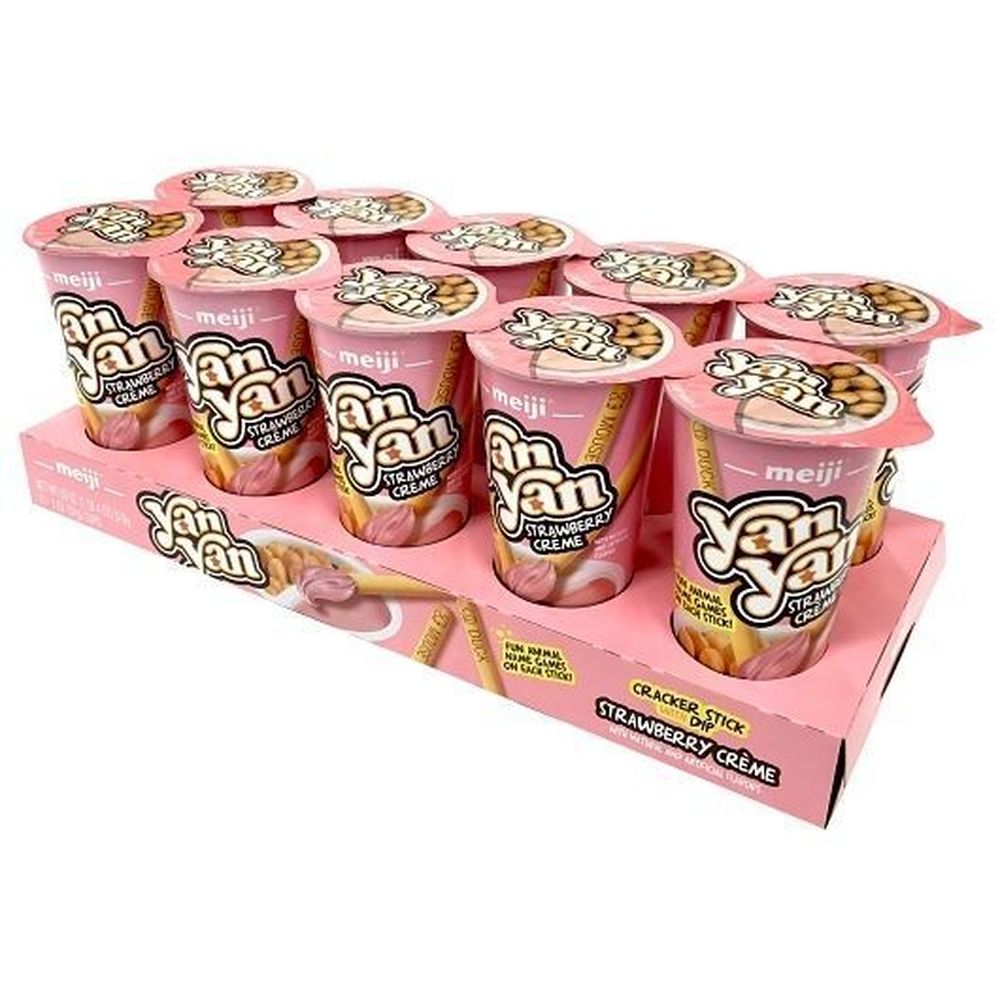 Yan Yan Strawberry Cracker Stick With Dip, 2 Ounce -- 80 Per Case